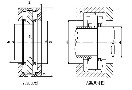 829784K/BFDB 353200HA3/545991 Tapered roller thrust bearing,double direction